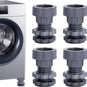 Almohadilla Antivibración para Lavadora 4 Almohadillas para Orejas para Lavadora Antivibración Almohadilla Antivibración Ajustable para Lavadora y Secadora con Cancelación Golpes y Ruido